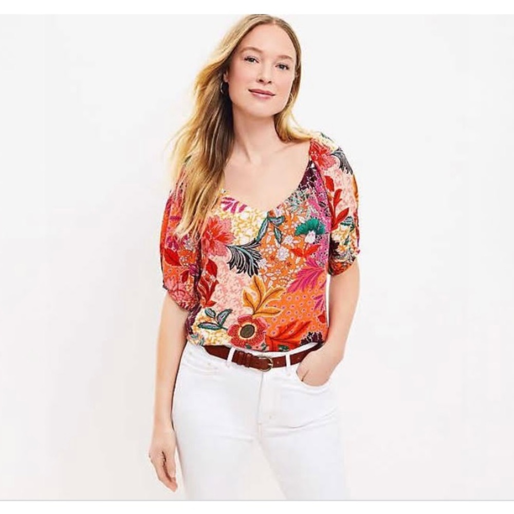 Loft blouse 🧡💛🤎